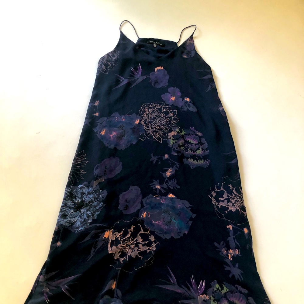 Jasmine & Julianne Floral 90s Midi Chiffon Lined Dress